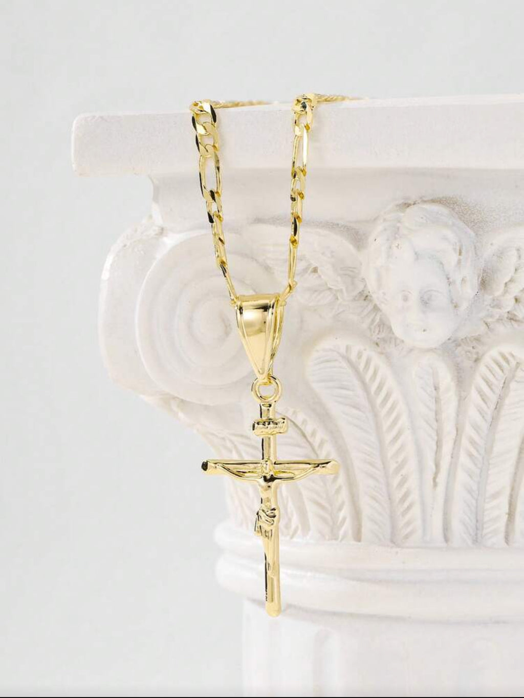 real gold-plated cross necklace