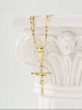 real gold-plated cross necklace