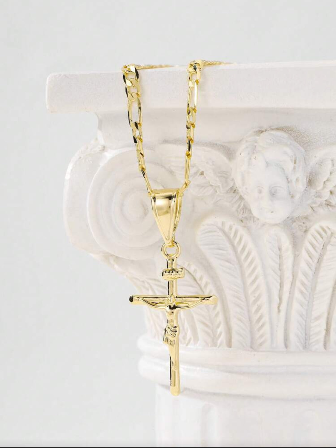 real gold-plated cross necklace