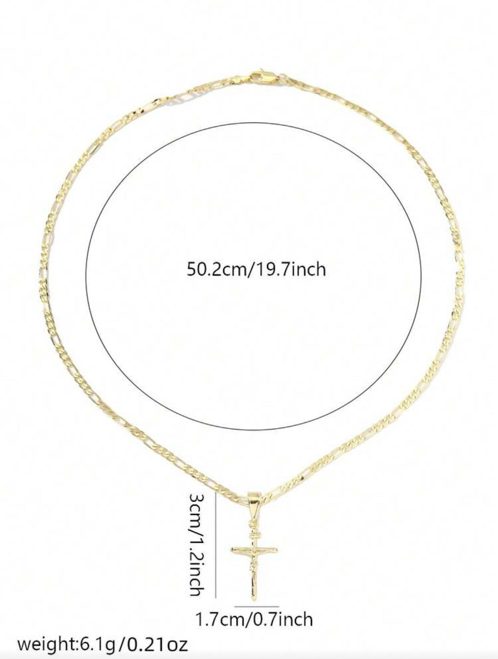 real gold-plated cross necklace