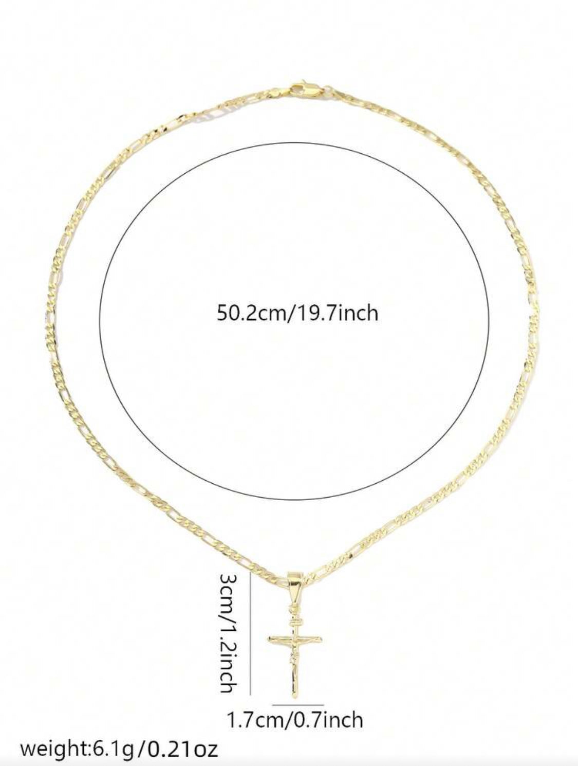 real gold-plated cross necklace